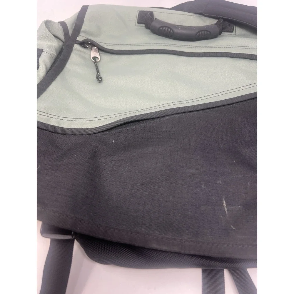 LL Bean Messenger Bag Backpack Carry On Computer‎ Green Convertible